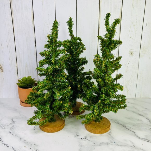 Department 56 Michaels Spruce Pine Trees Wood Base Adjustable Size 7" 10" 12" - Picture 7 of 15